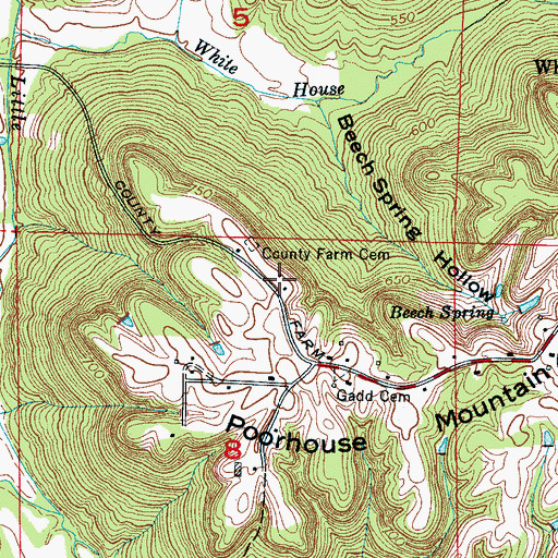 Topographic Map of Colbert County Farm (historical), AL