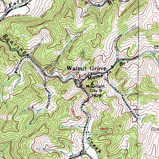 Topographic Map of Howard Hollow, TN