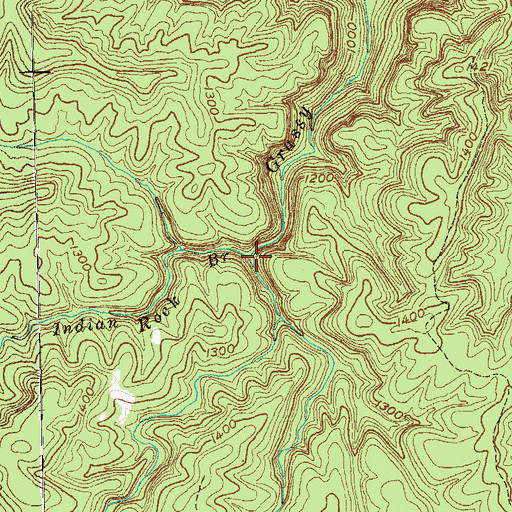 Topographic Map of Indian Rock Branch, TN