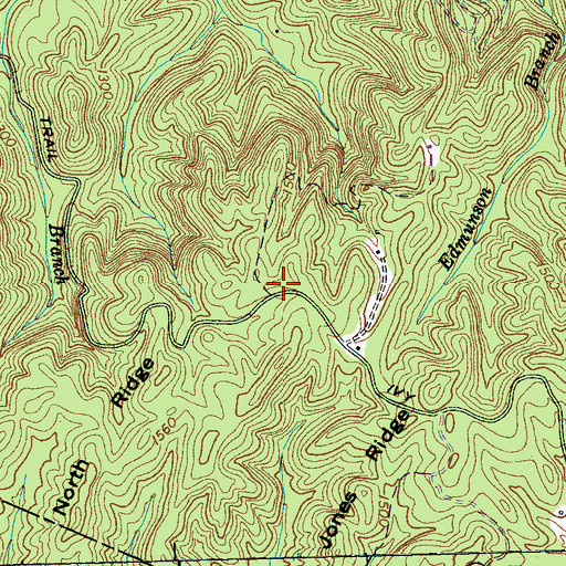 Topographic Map of Ivy Trail, TN
