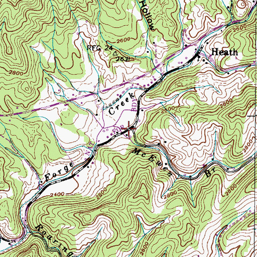 Topographic Map of Johnson Hollow, TN