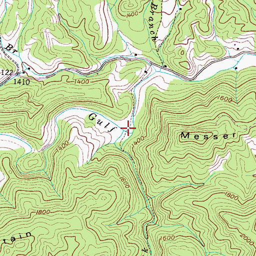 Topographic Map of Laurel Fork, TN