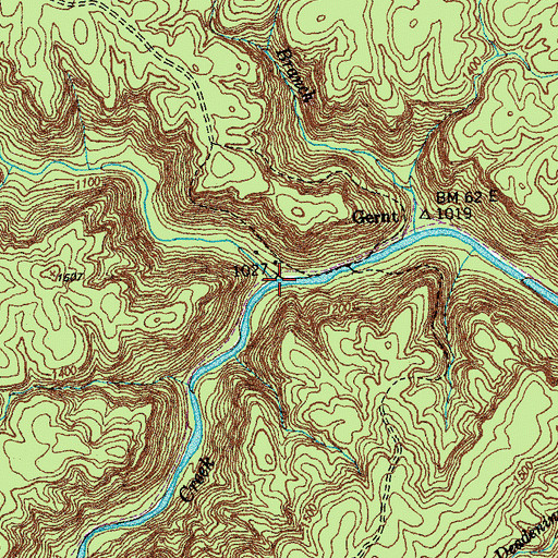 Topographic Map of Laurel Fork, TN