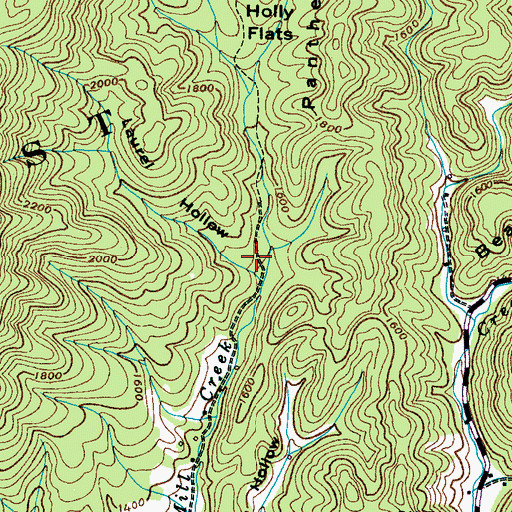 Topographic Map of Laurel Hollow, TN