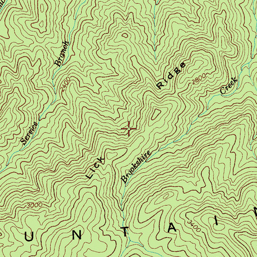 Topographic Map of Lick Ridge, TN