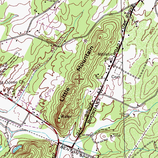 Topographic Map of Little Mountain, TN