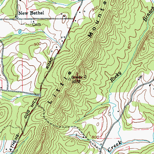 Topographic Map of Little Mountain, TN