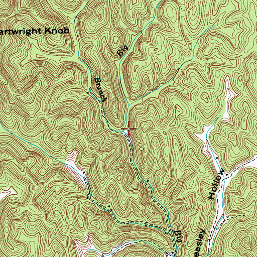 Topographic Map of Long Branch, TN