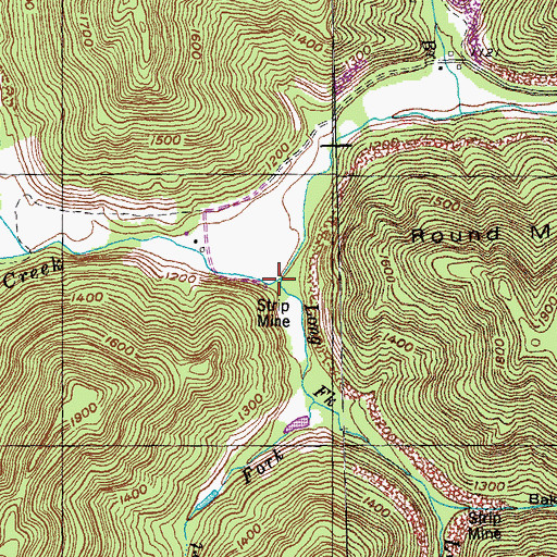 Topographic Map of Long Fork, TN