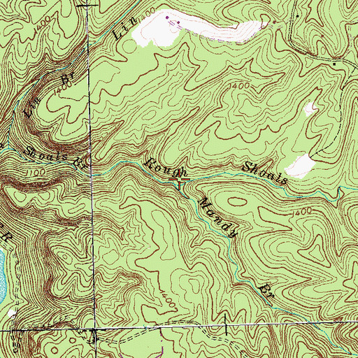 Topographic Map of Mandy Branch, TN
