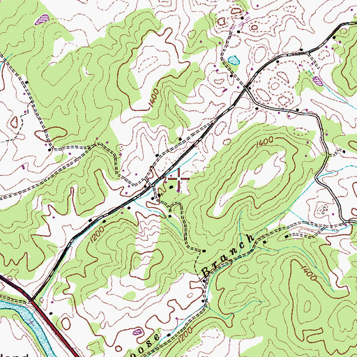 Topographic Map of Manning Chapel School, TN