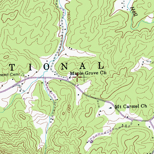 Topographic Map of Maple Grove Church, TN
