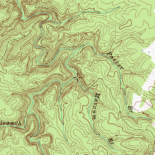 Topographic Map of Marcum Branch, TN