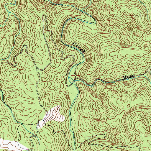 Topographic Map of Mary Branch, TN