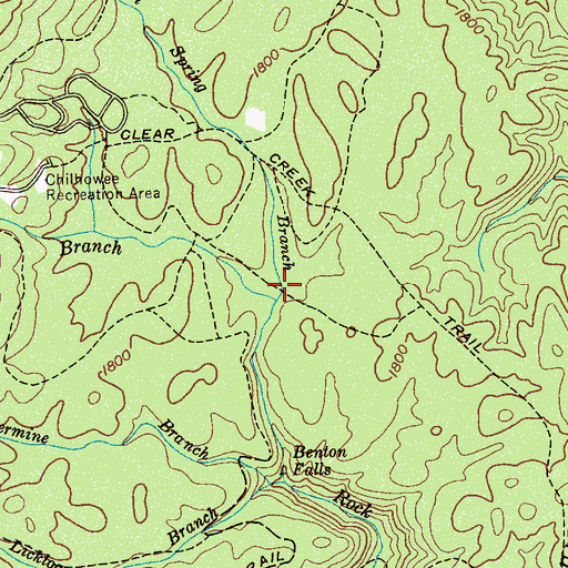 Topographic Map of McCamy Branch, TN