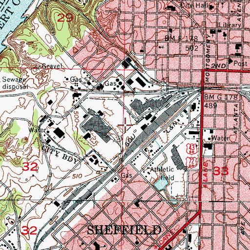 Topographic Map of Furnace Hill (historical), AL
