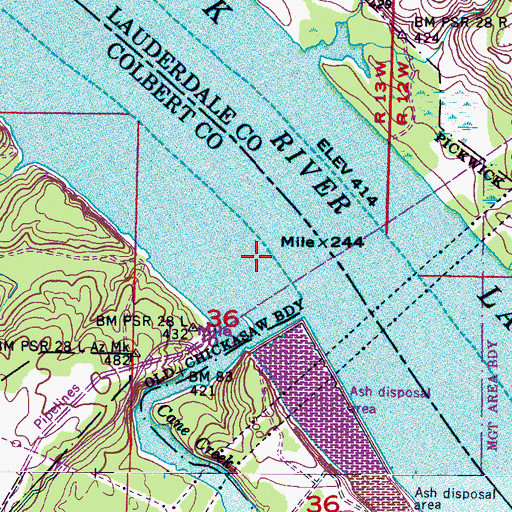 Topographic Map of Garners Ferry (historical), AL