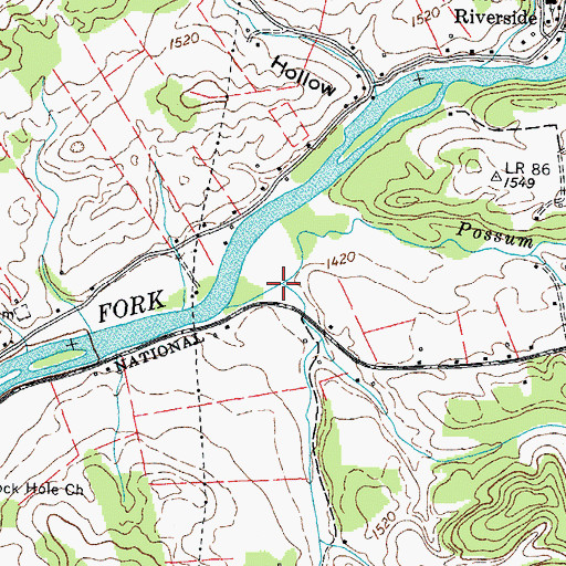 Topographic Map of Miller Branch, TN