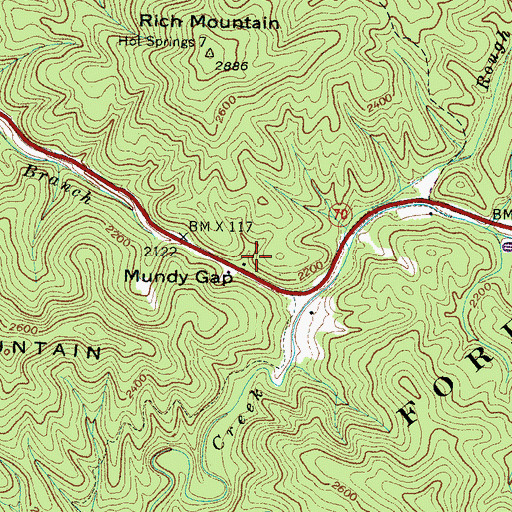Topographic Map of Mundy Gap, TN