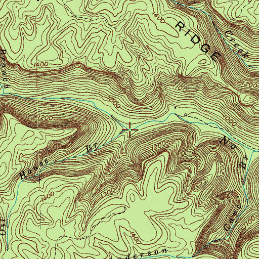 Topographic Map of Oil House Branch, TN