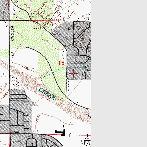 Topographic Map of Lulu Walker Elementary School, AZ