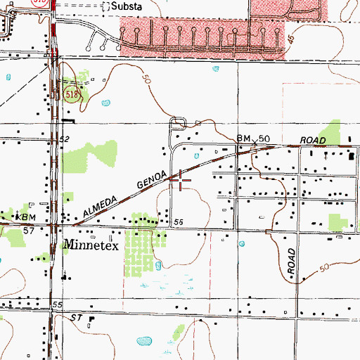 Topographic Map of Allison Memorial Clubhouse, TX