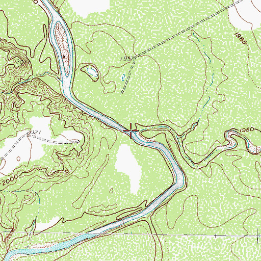 Topographic Map of Big Silver Creek, TX