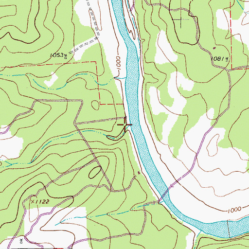 Topographic Map of Brock Hollow, TX