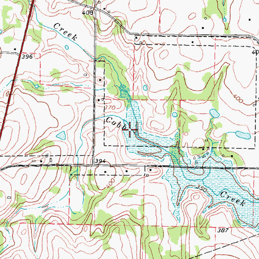 Topographic Map of Dunn Creek, TX