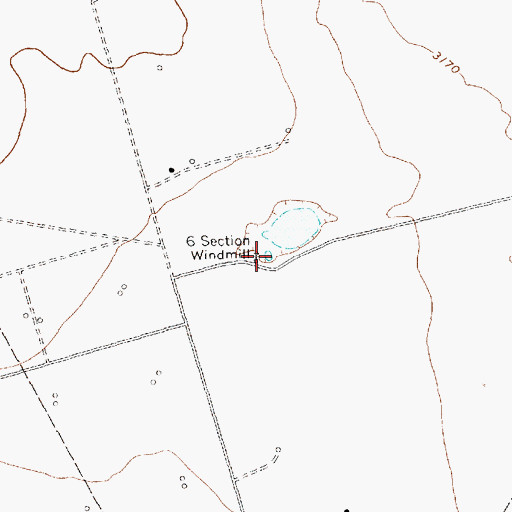 Topographic Map of Six Section Windmill, TX