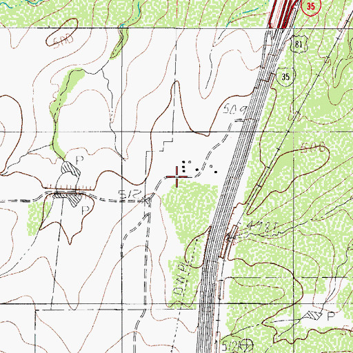 Topographic Map of A H Giesecke, TX