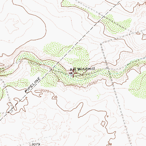 Topographic Map of A R Windmill, TX