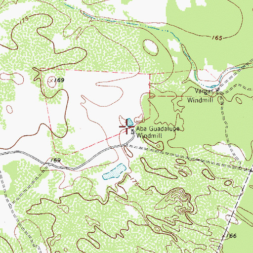 Topographic Map of Aba Guadalupe Windmill, TX