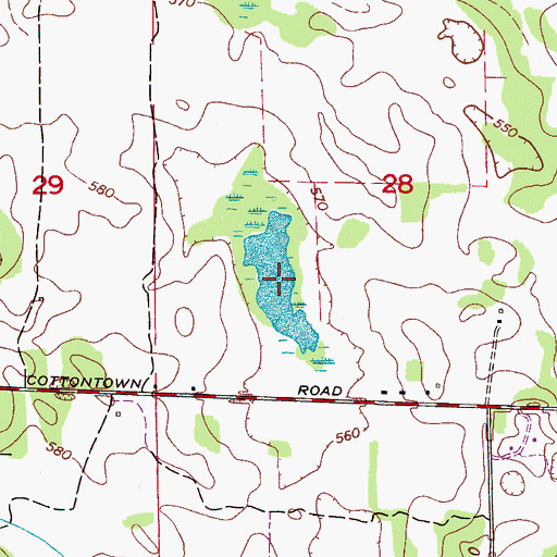 Topographic Map of Horselot Pond, AL