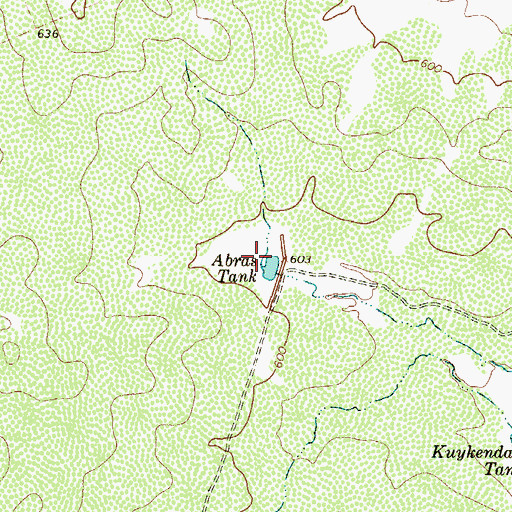 Topographic Map of Abras Tank, TX