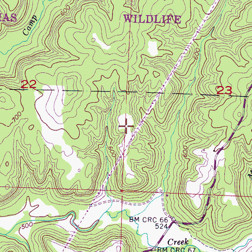 Topographic Map of Hub (historical), AL