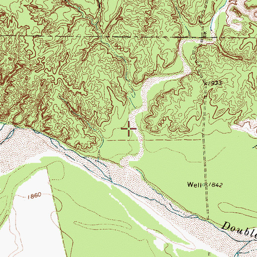 Topographic Map of Adair Canyon, TX