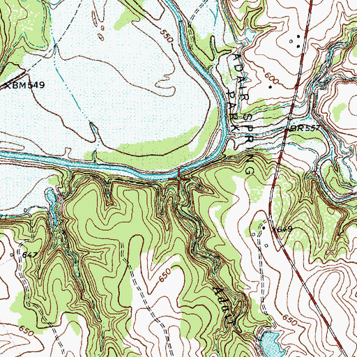 Topographic Map of Adair Spring Branch, TX