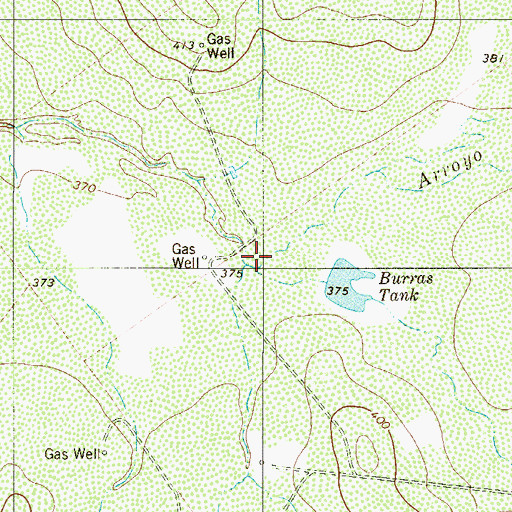 Topographic Map of Adame Creek, TX