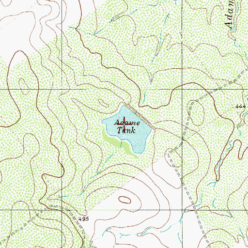 Topographic Map of Adame Tank, TX