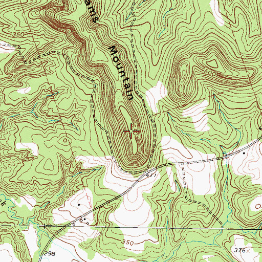 Topographic Map of Adams Mountain, TX
