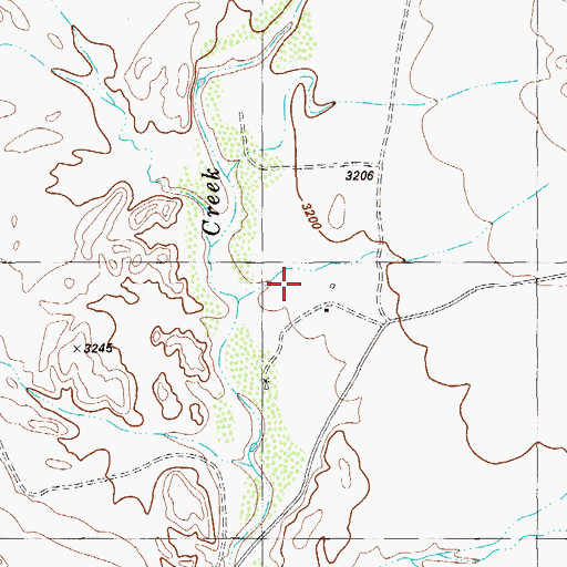 Topographic Map of Adams Ranch, TX