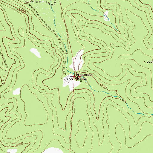 Topographic Map of Adamson Ranch, TX