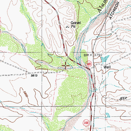 Topographic Map of Dunman Creek, TX