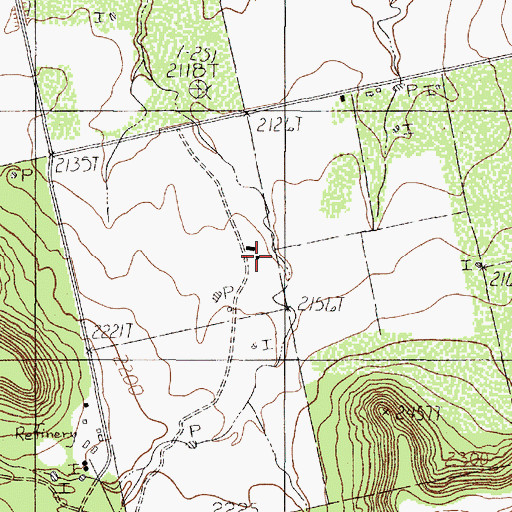Topographic Map of Adrian Ranch, TX