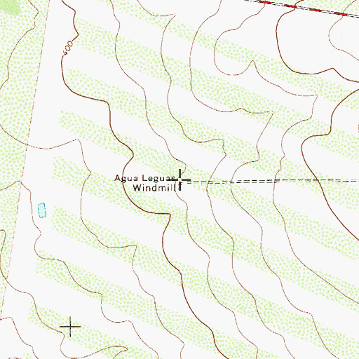 Topographic Map of Agua Leguas Windmill, TX