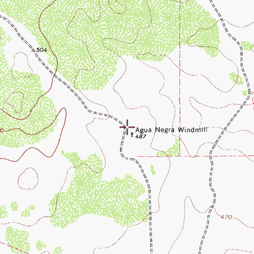 Topographic Map of Agua Negra Windmill, TX