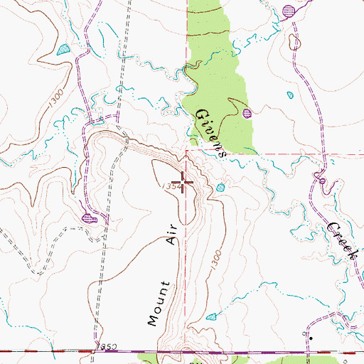 Topographic Map of Mount Air, TX