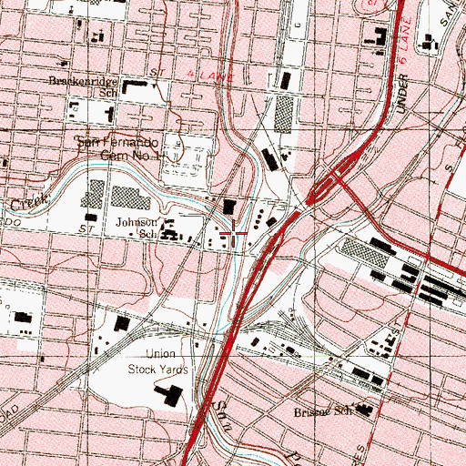 Topographic Map of Alazan Creek, TX
