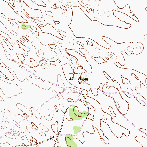 Topographic Map of Alazan Well, TX